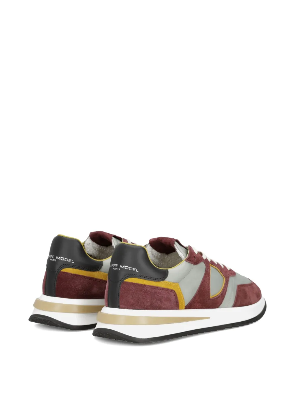 Philippe Model Paris suede-panelled sneakers Red
