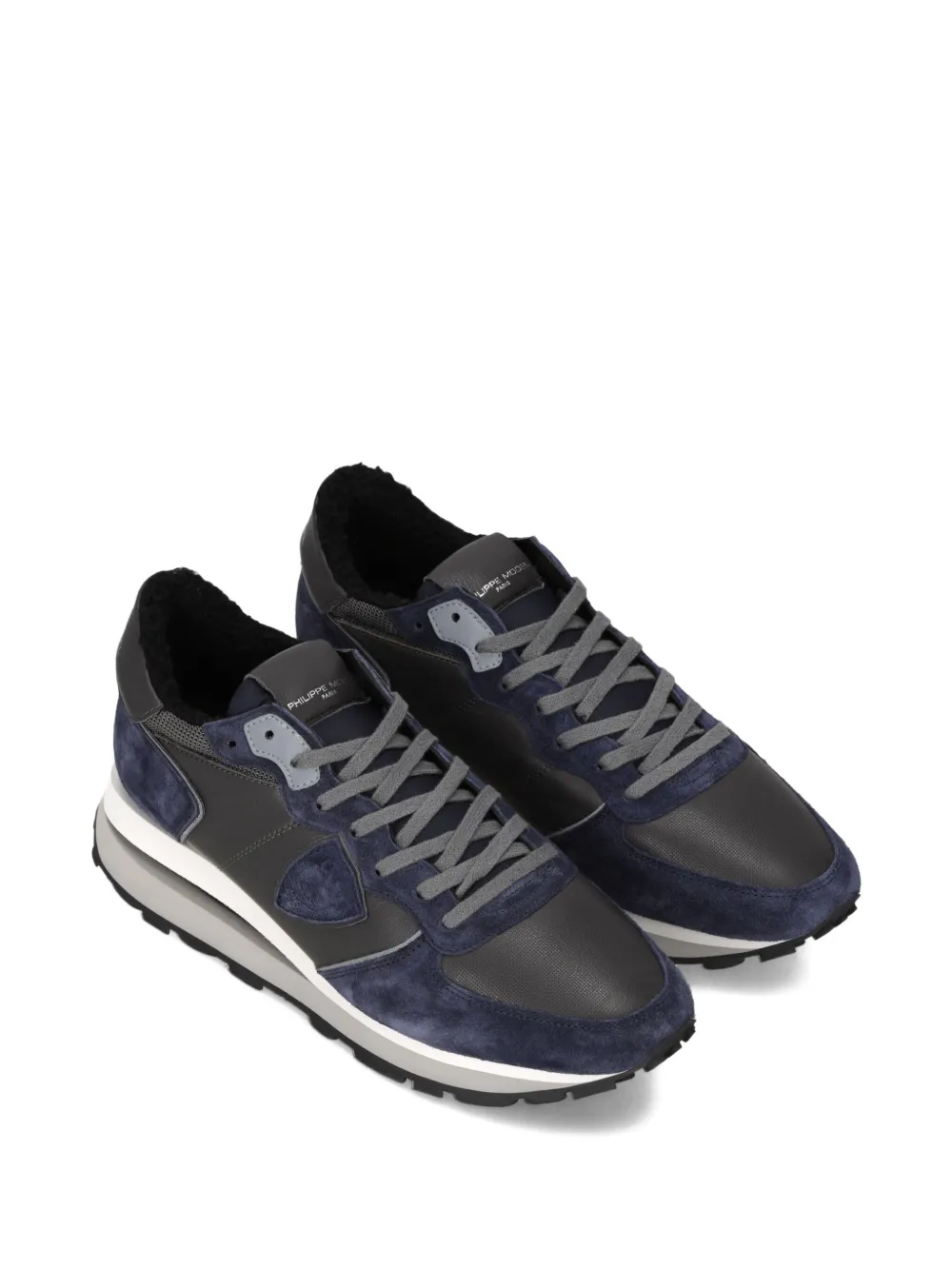 Philippe Model Paris suede-panelled sneakers Blue