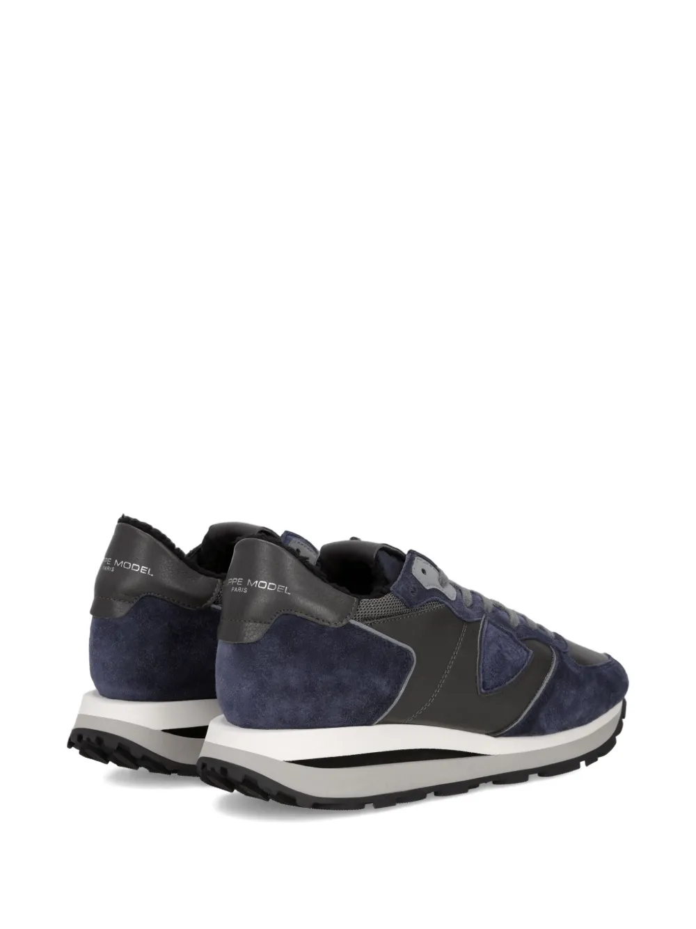 Philippe Model Paris suede-panelled sneakers Blue
