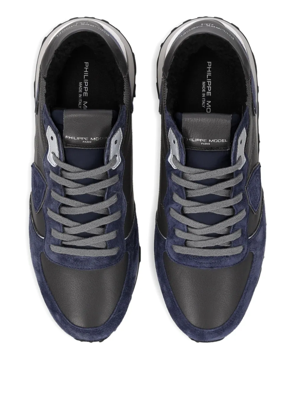 Philippe Model Paris suede-panelled sneakers Blue
