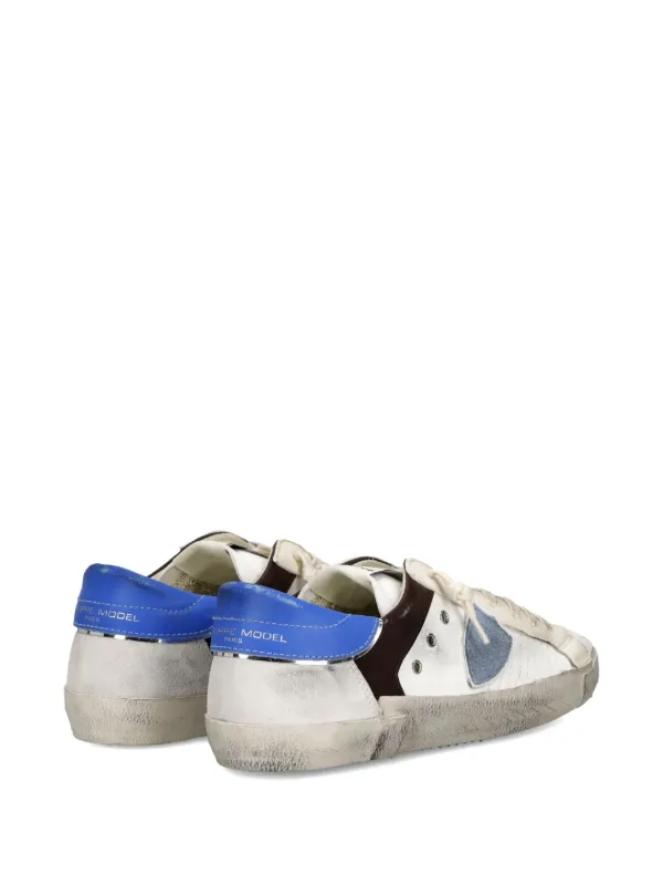 Philippe Model Paris Patchwork Leather low-top Sneakers | White