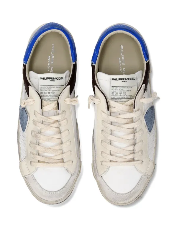 Philippe Model Paris Patchwork Leather low-top Sneakers | White