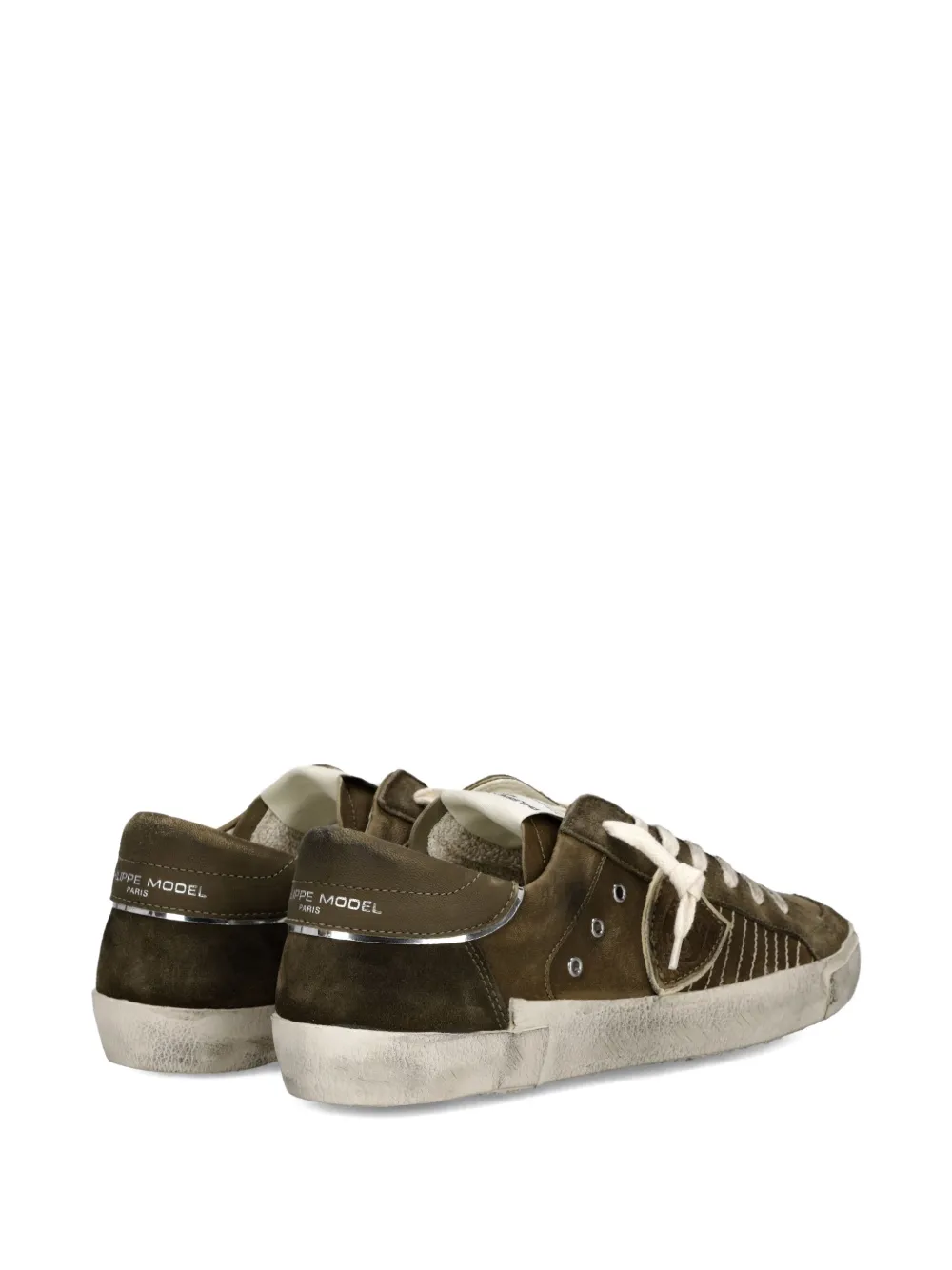 Philippe Model Paris Leather low-top Sneakers | Green | FARFETCH GE