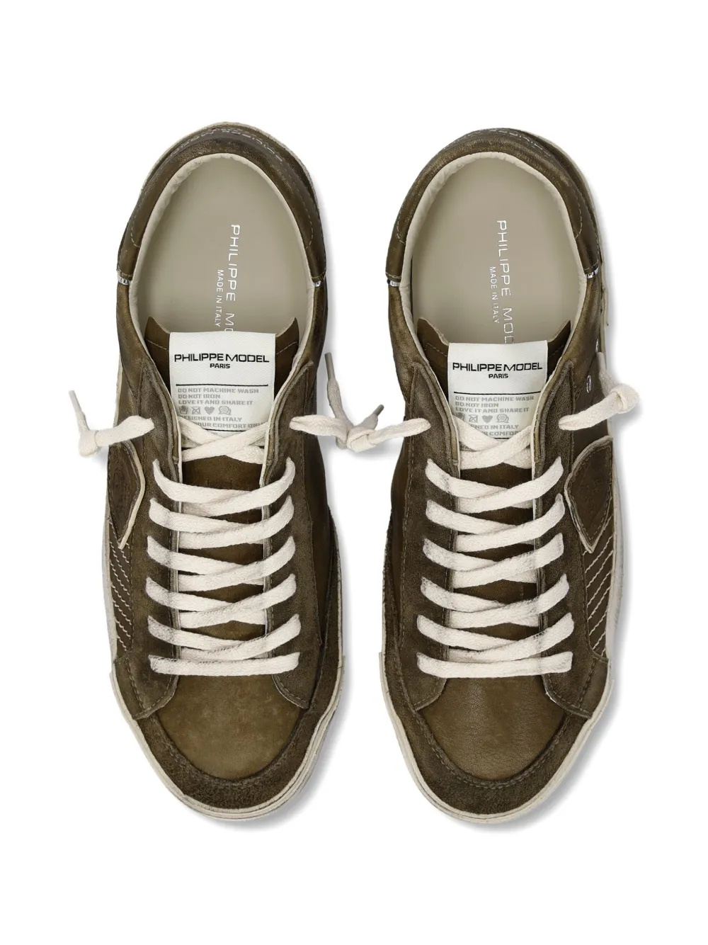 Philippe Model Paris leather low-top sneakers Green