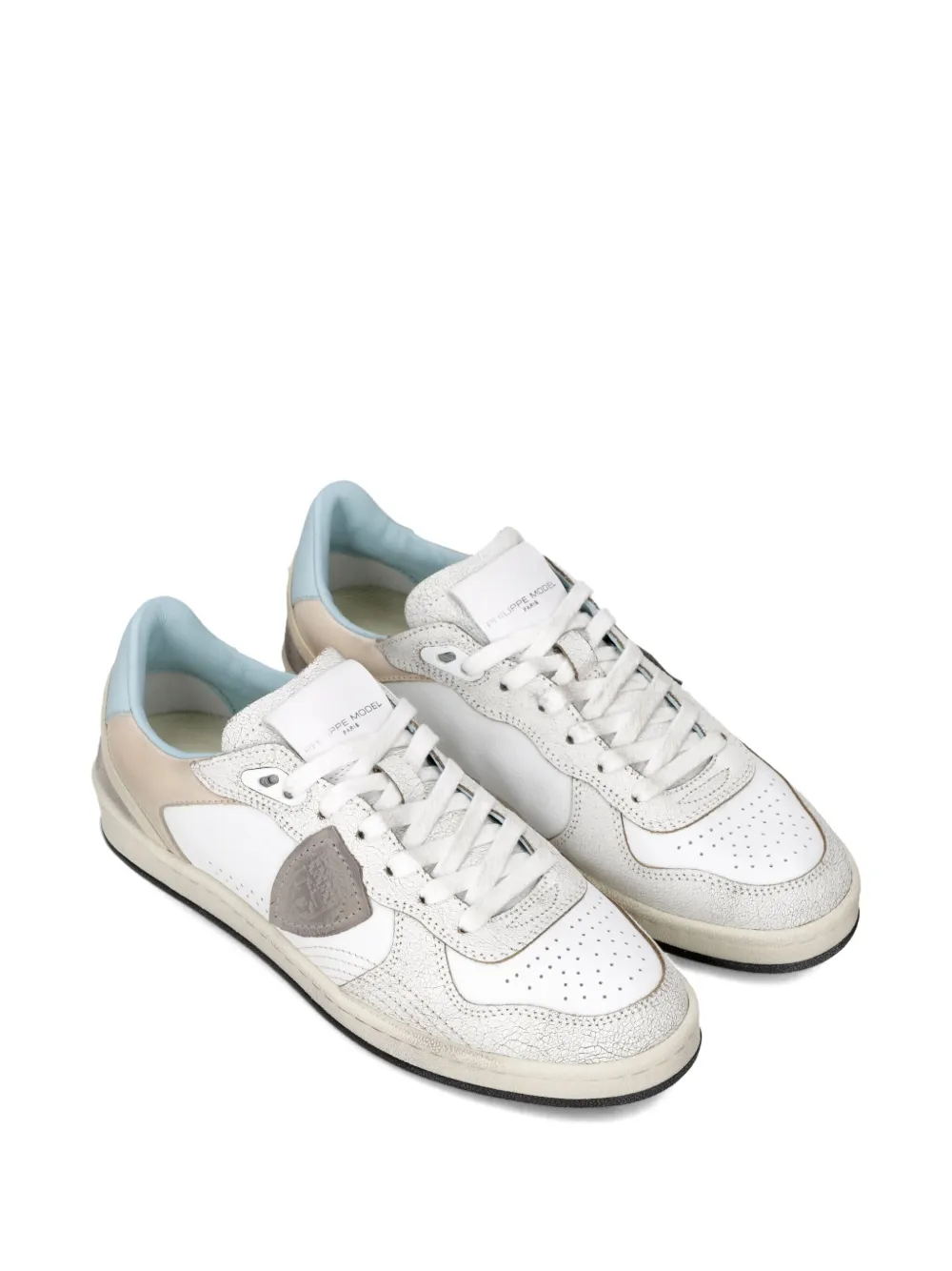 Philippe Model Paris leather panelled sneakers Neutrals