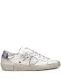 Philippe Model Paris metallic distressed sneakers - White
