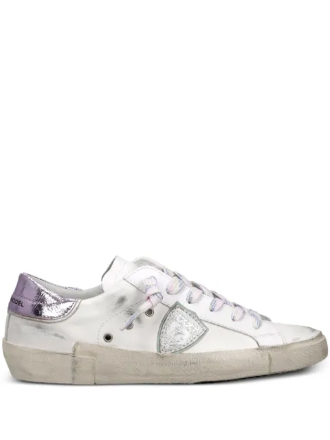 Philippe Model Paris metallic distressed sneakers