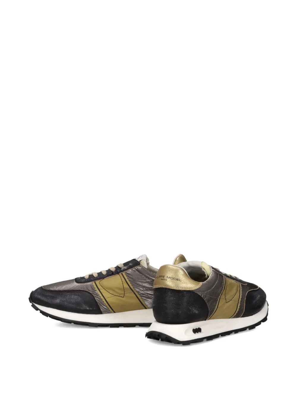 Philippe Model Paris metallic running sneakers Black