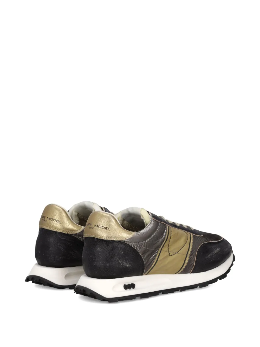 Philippe Model Paris metallic running sneakers Black