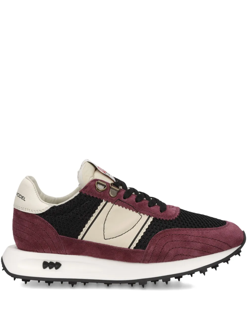 Philippe Model Paris mesh-panel suede low-top sneakers Black