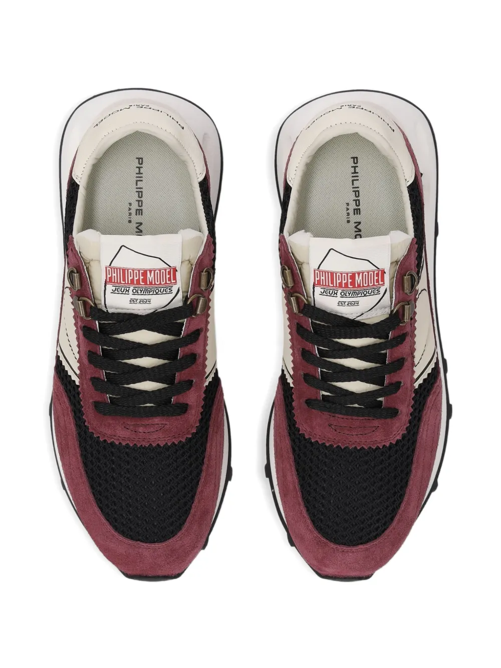 Philippe Model Paris mesh-panel suede low-top sneakers Black