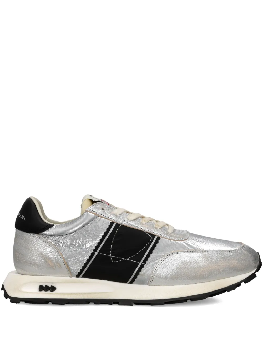 Philippe Model Paris Tour metallic leather sneakers Grey