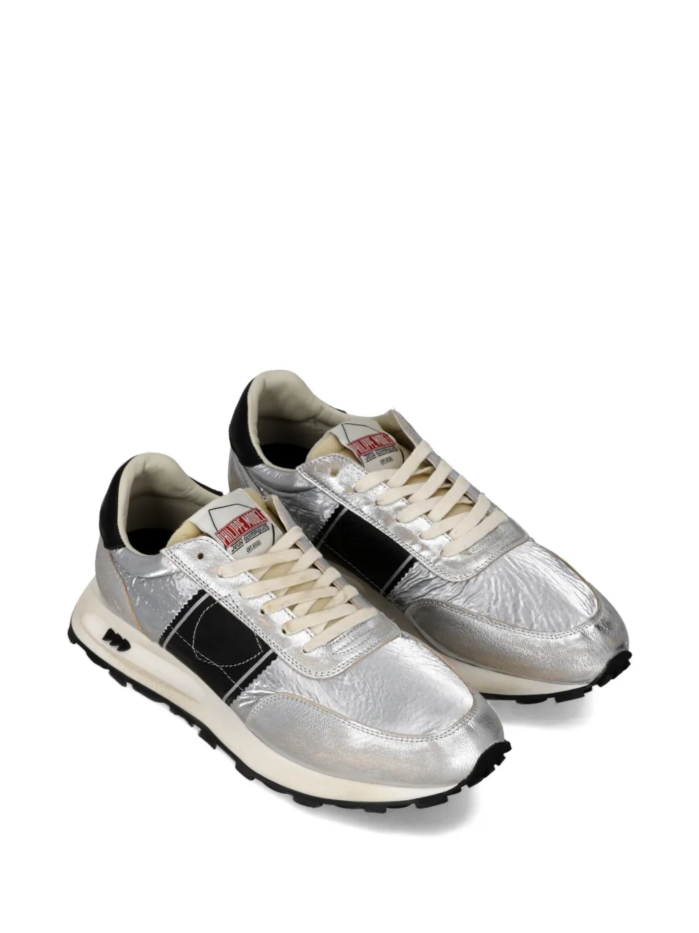 Philippe Model Paris Tour metallic leather sneakers Grey