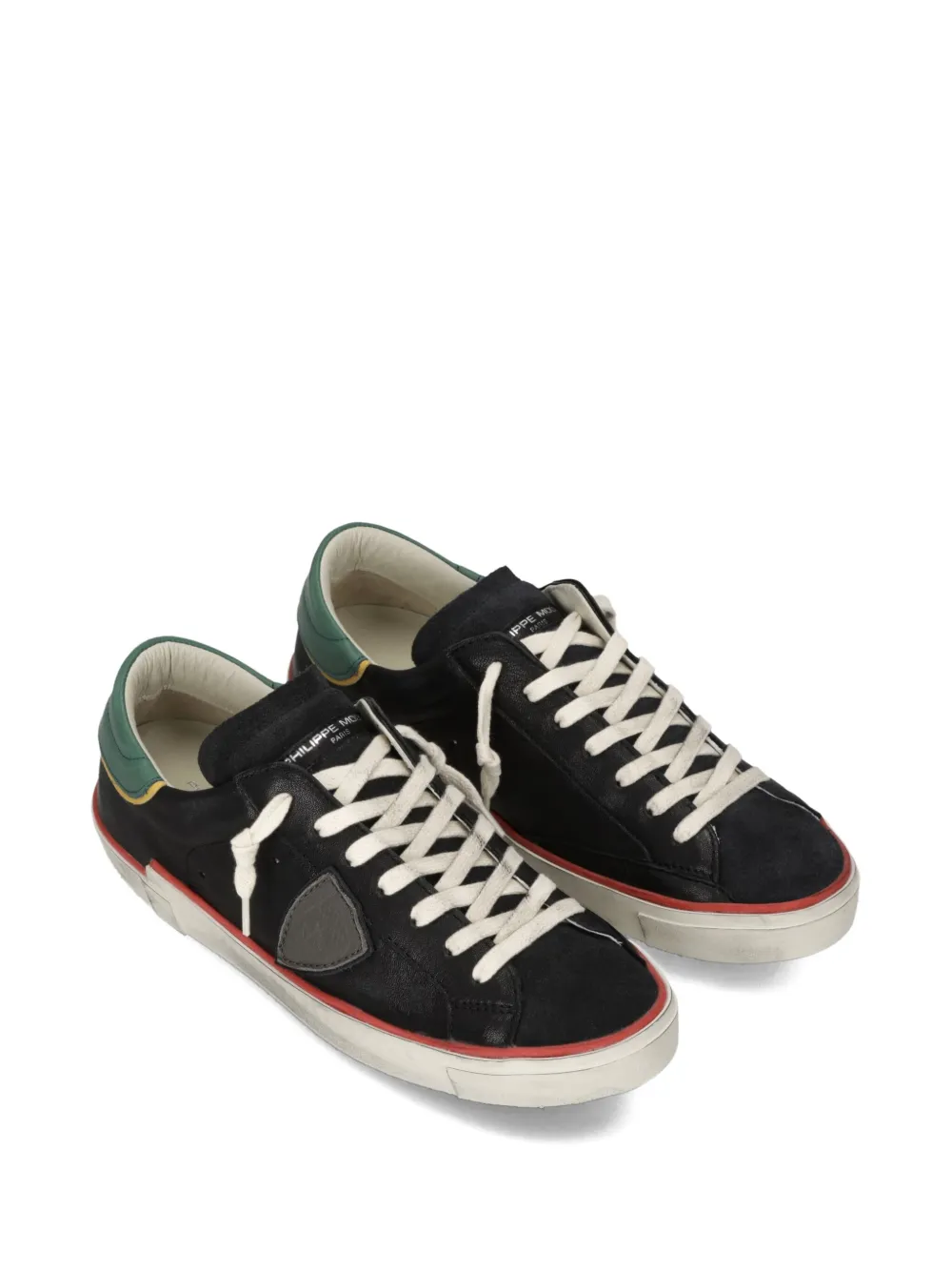 Philippe Model Paris Prsx suede-panel low-top sneakers Black