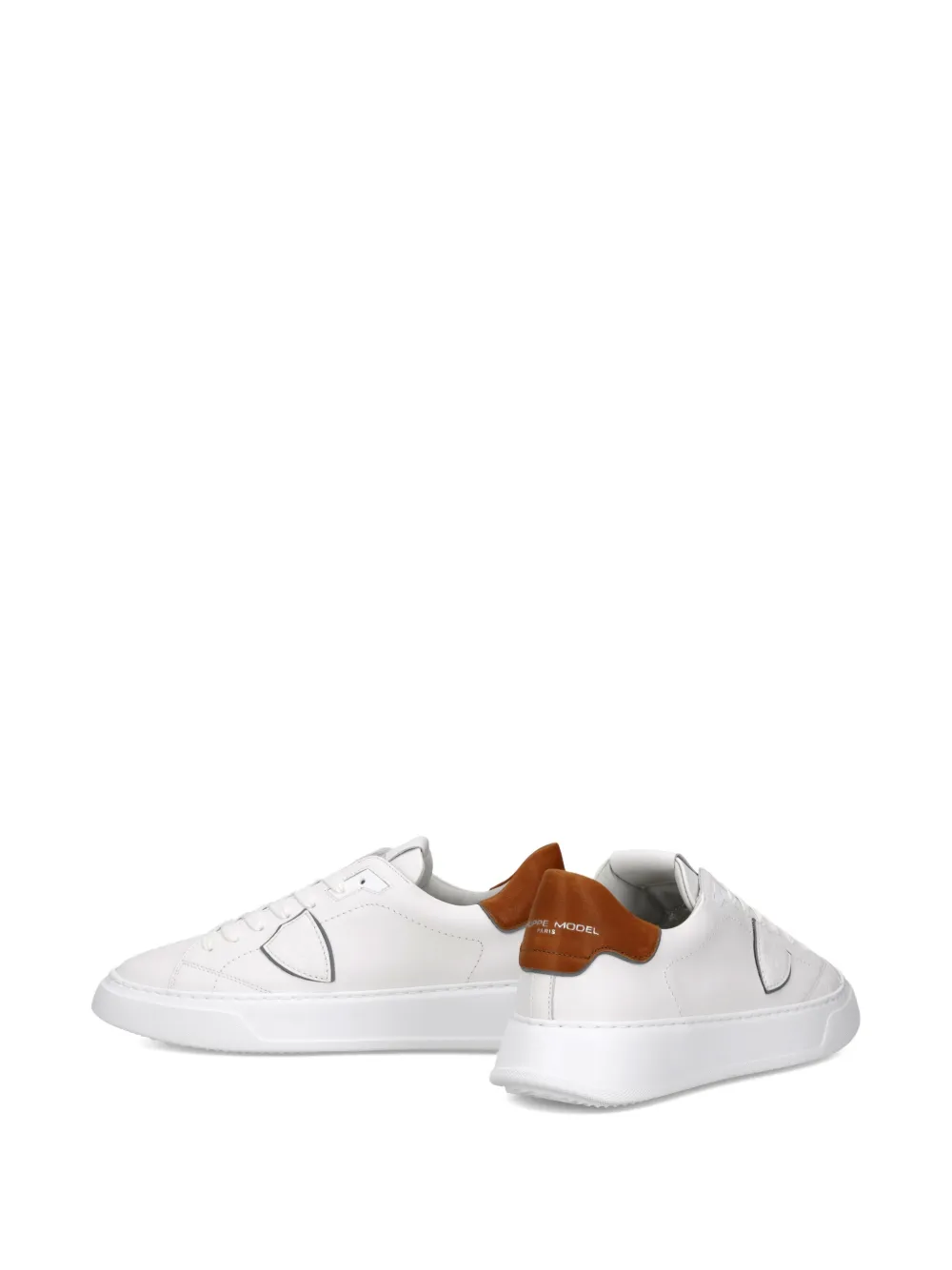Philippe Model Paris Temple leren low-top sneakers Wit