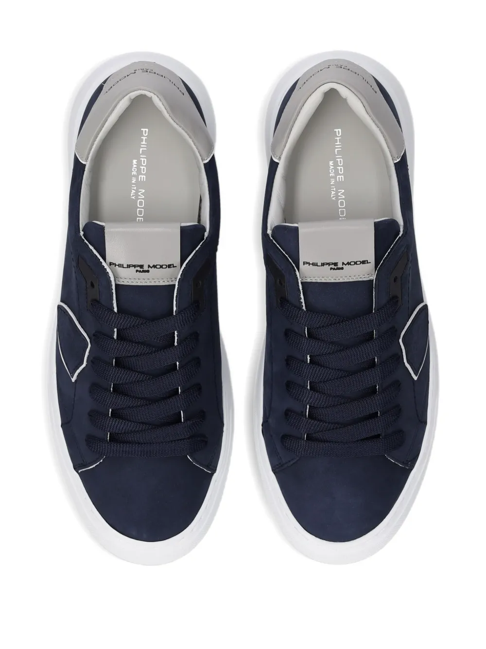 Philippe Model Paris suede-panelled sneakers Blue