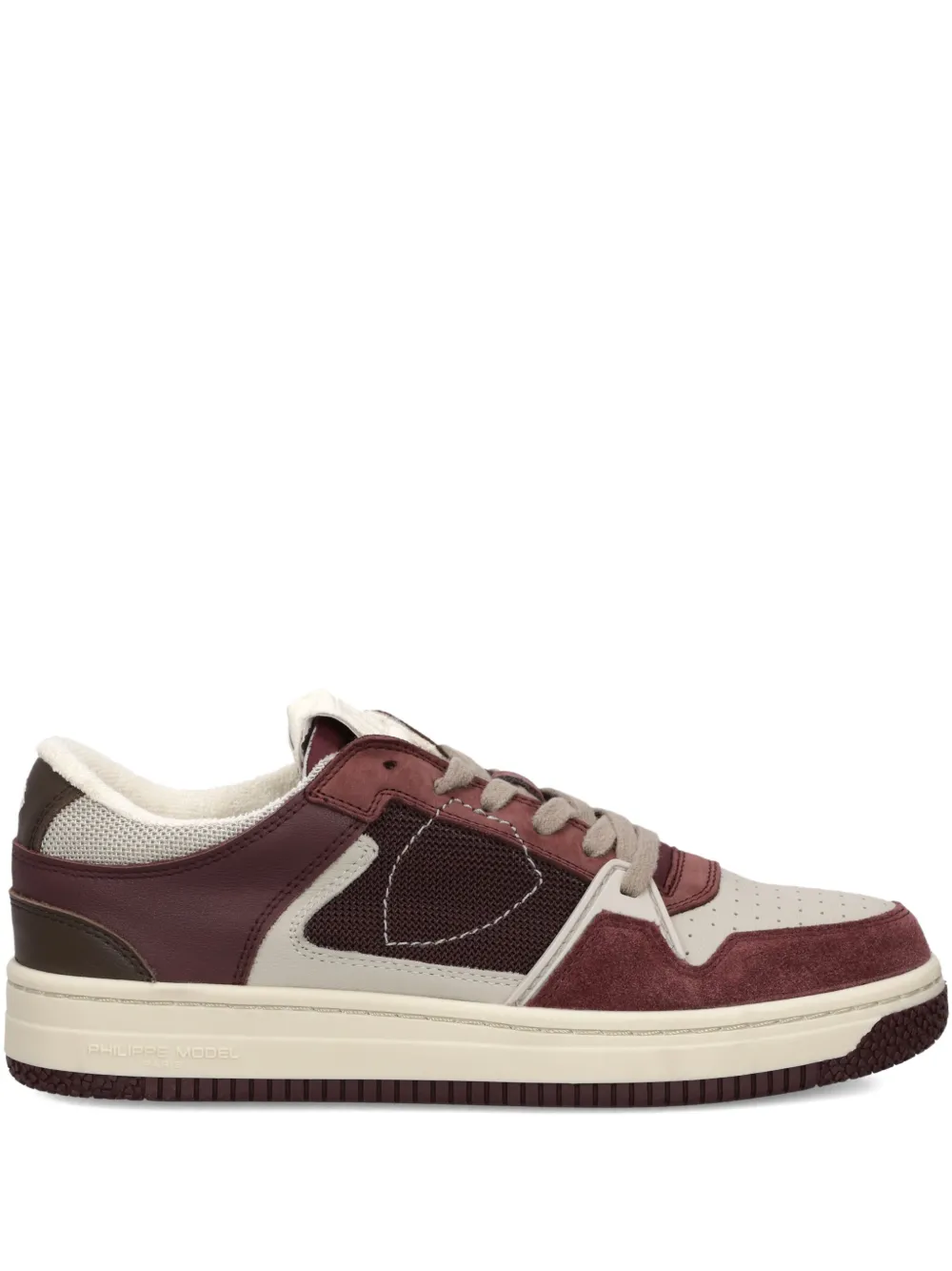Philippe Model Paris suede-panelled sneakers Red