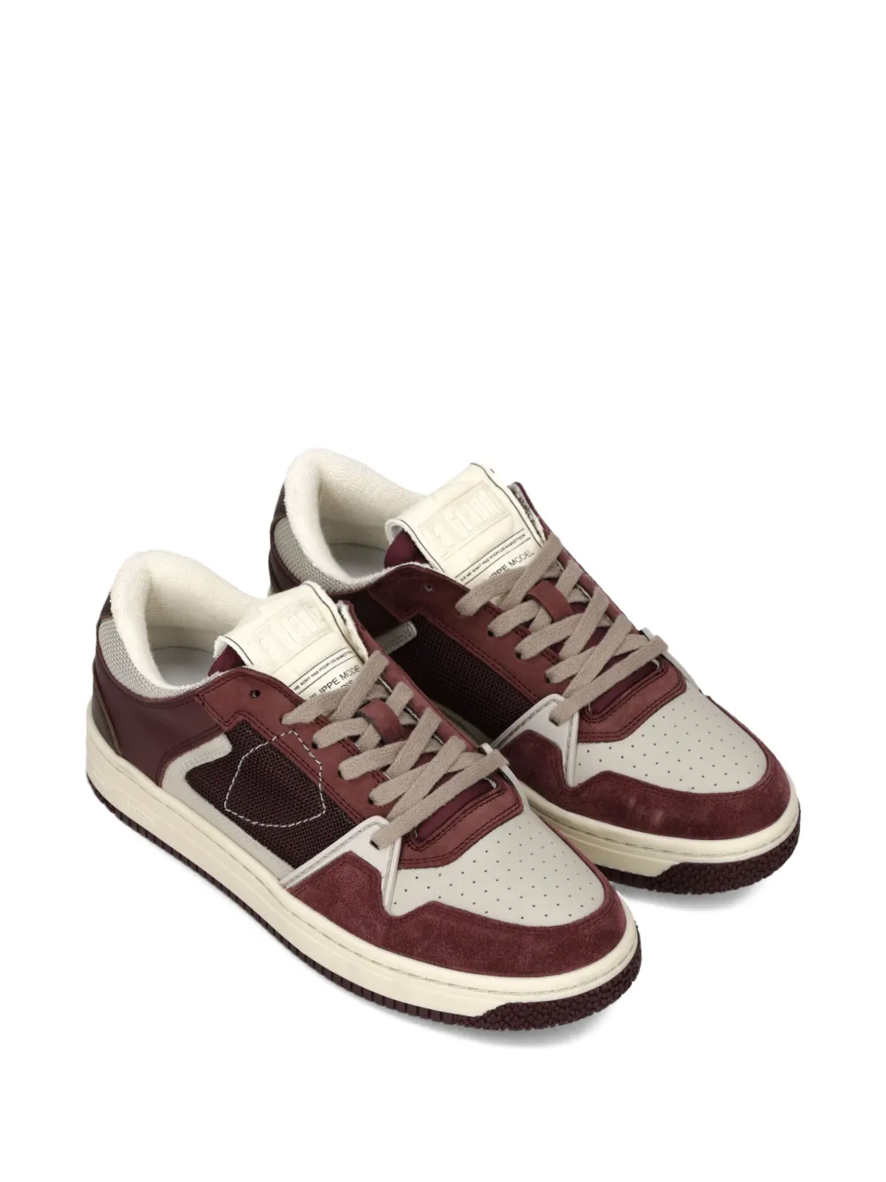 Philippe Model Paris suede-panelled sneakers Red