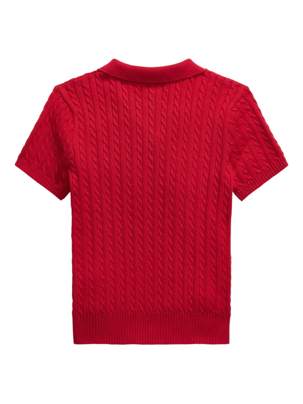 POLO RALPH LAUREN KIDS Kabelgebreide polotrui Rood