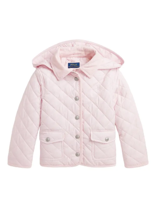 POLO RALPH LAUREN KIDS Piumino Trapuntato Con Cappuccio Rosa