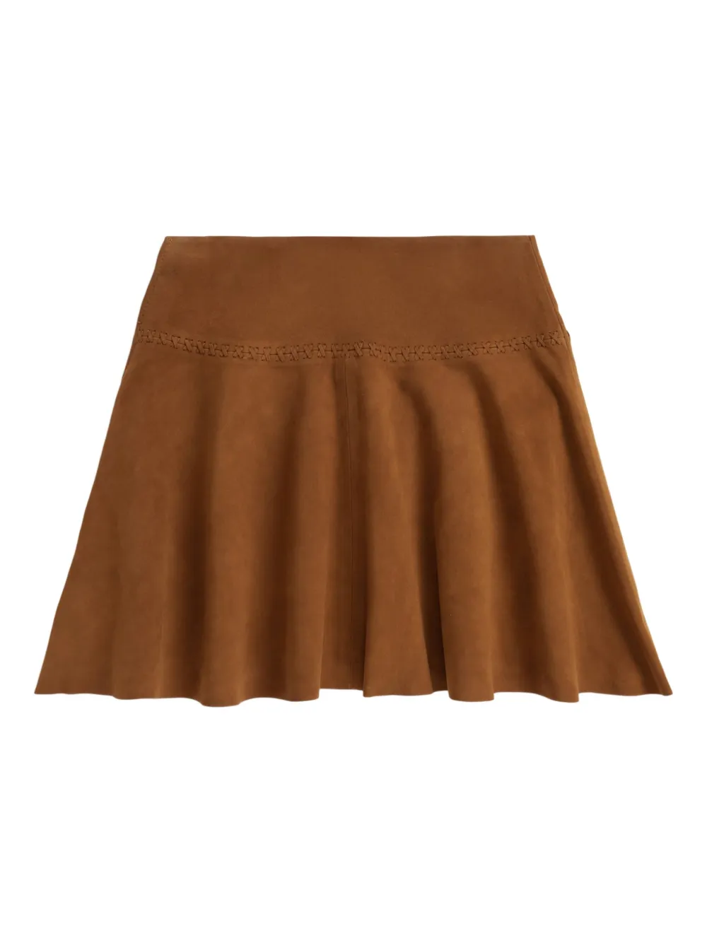 POLO RALPH LAUREN KIDS Suède rok met A-lijn Bruin