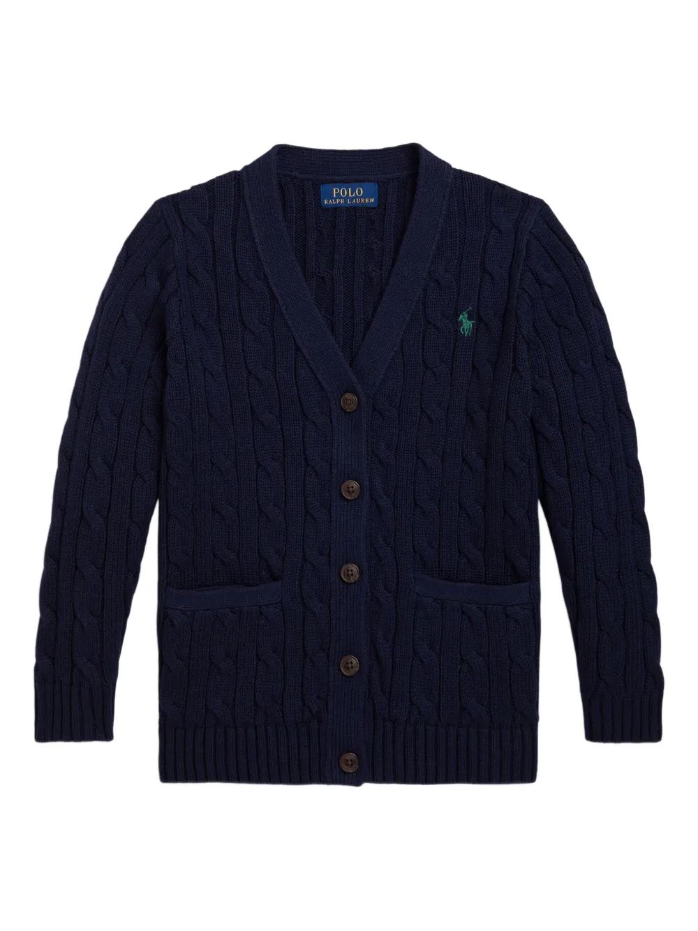 POLO RALPH LAUREN KIDS Kabelgebreid vest Blauw