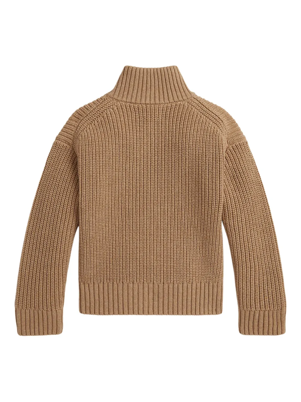 POLO RALPH LAUREN KIDS Gebreide trui met ritskraag Bruin