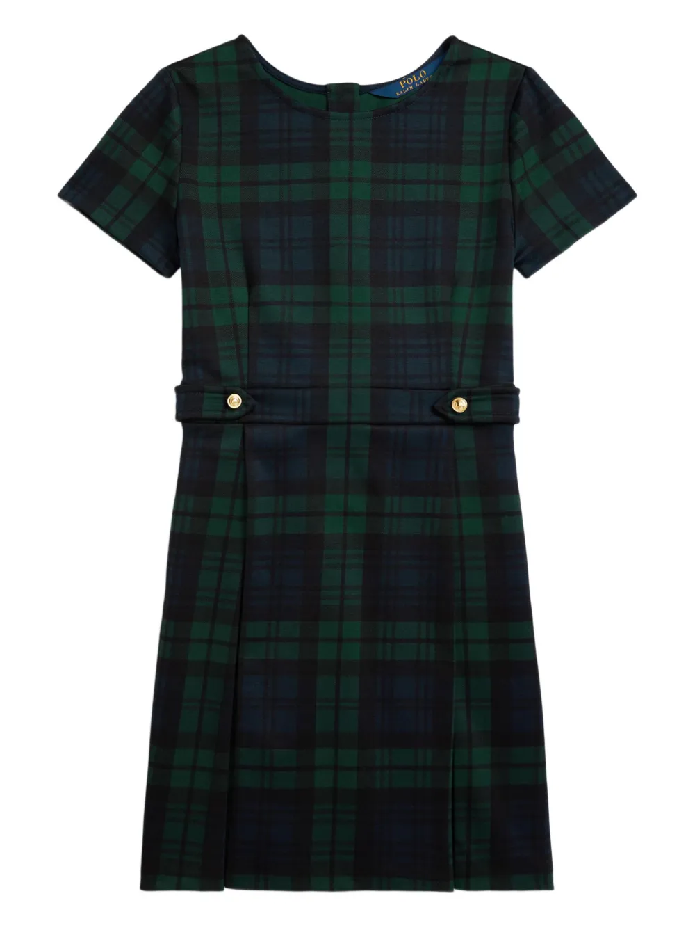 POLO RALPH LAUREN KIDS plaid pleated dress | Black | Image 1