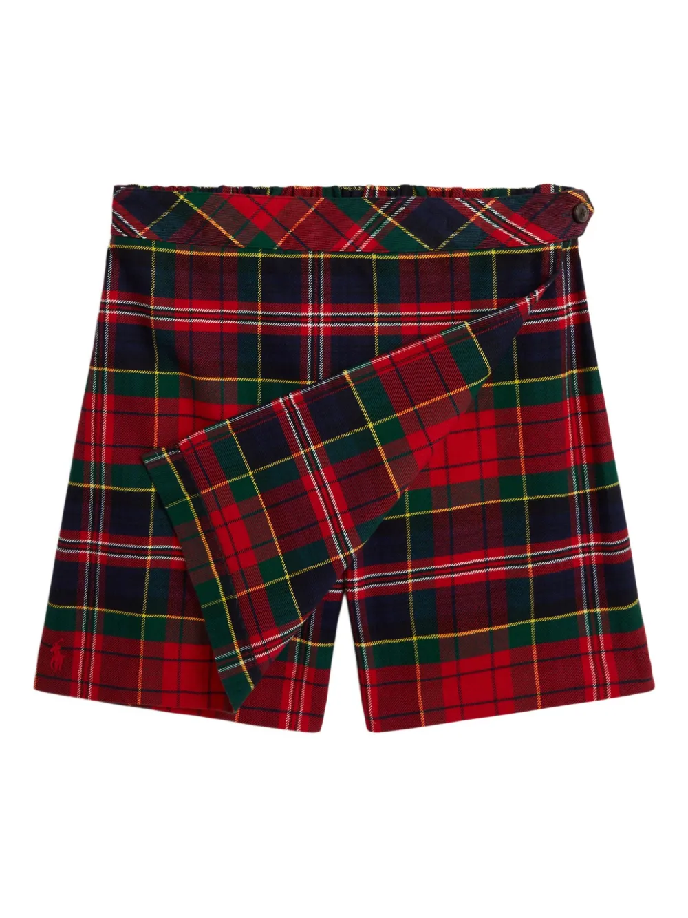 POLO RALPH LAUREN KIDS Skorts met tartan-ruit en plooien Rood