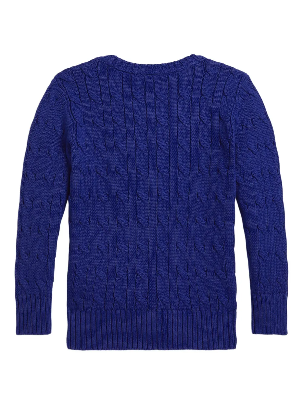 POLO RALPH LAUREN KIDS cable-knit cotton sweater Blauw