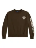POLO RALPH LAUREN KIDS logo-print crewneck sweatshirt - Brown