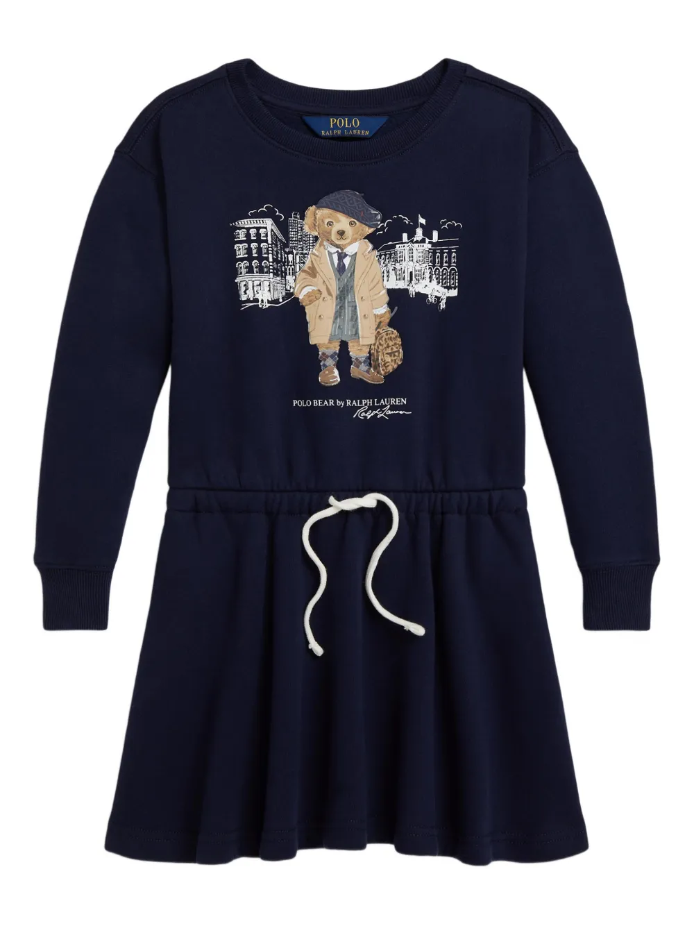POLO RALPH LAUREN KIDS ベアプリント ワンピース - ブルー POLO RALPH LAUREN KIDS ベアプリント ワンピース - ブルー