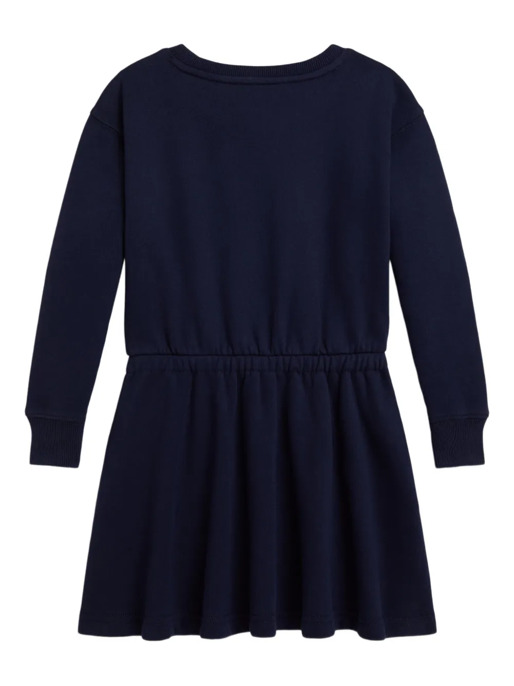 POLO RALPH LAUREN KIDS Jurk met trekkoordtaille en beerprint Blauw