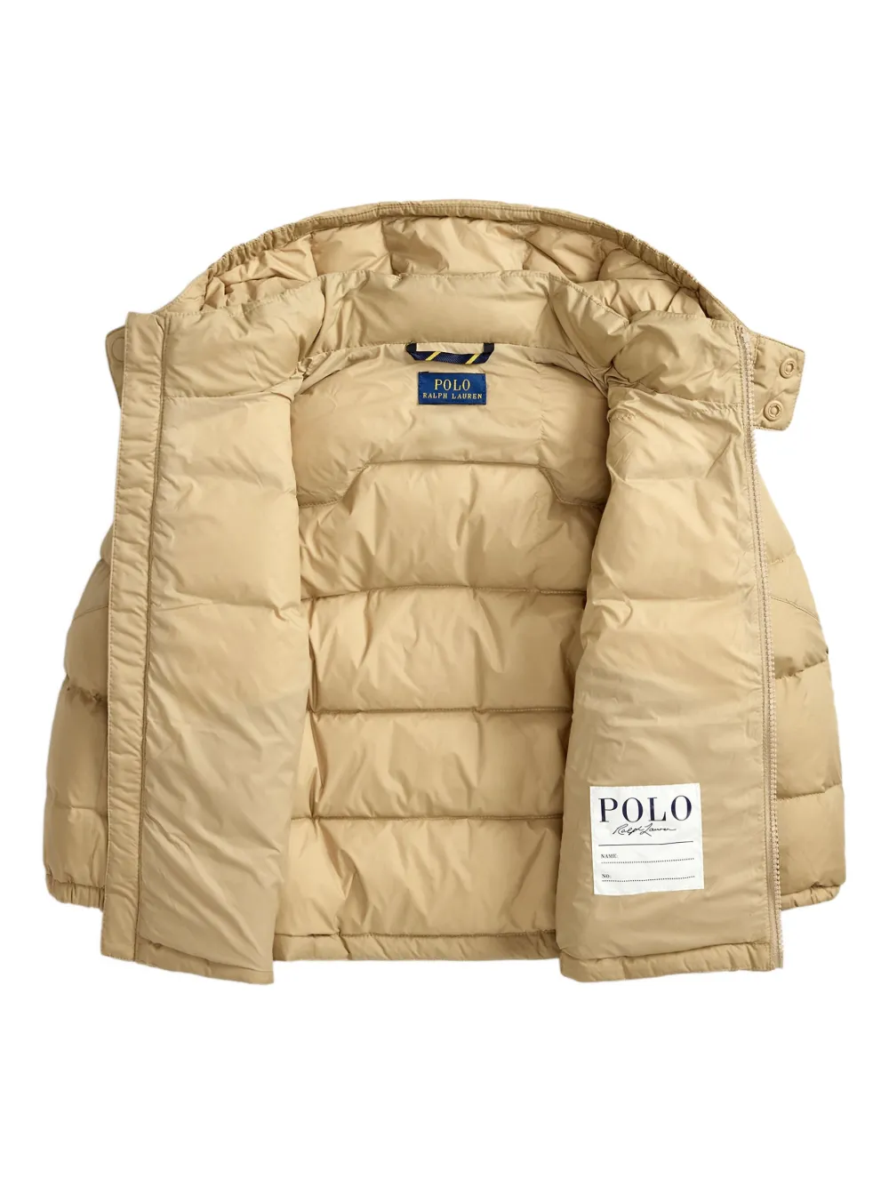 POLO RALPH LAUREN KIDS hooded puffer jacket Beige