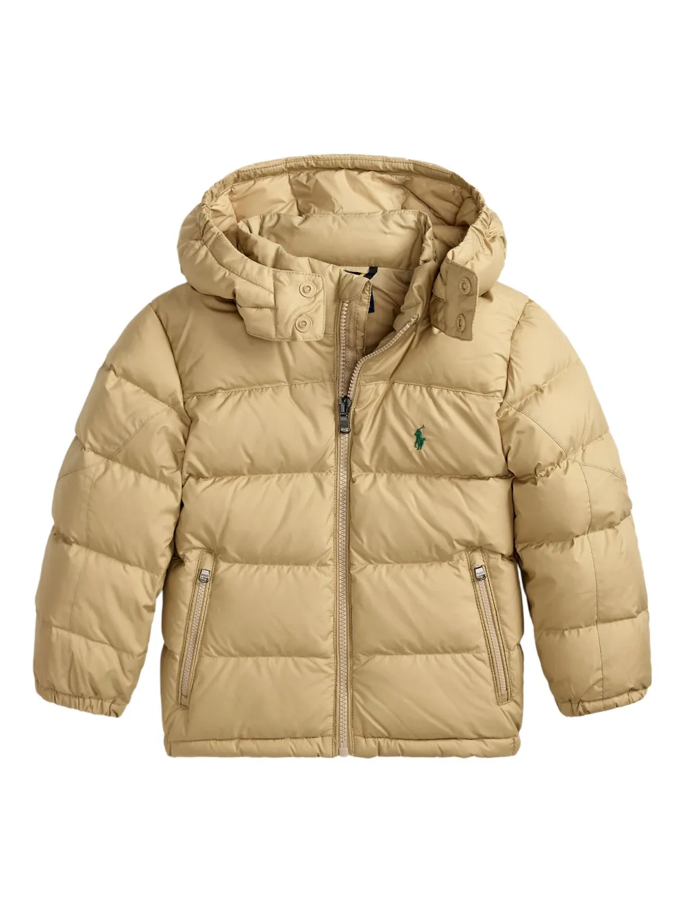 POLO RALPH LAUREN KIDS hooded puffer jacket Beige