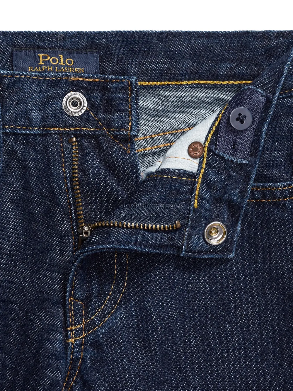 POLO RALPH LAUREN KIDS straight-leg cotton jeans Blauw
