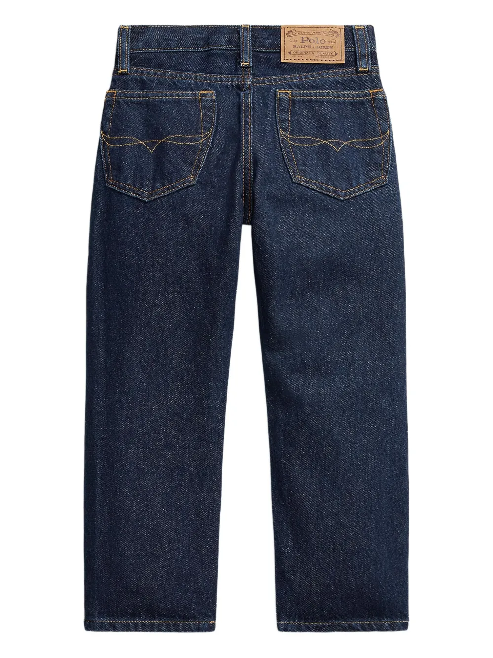 POLO RALPH LAUREN KIDS straight-leg cotton jeans Blauw