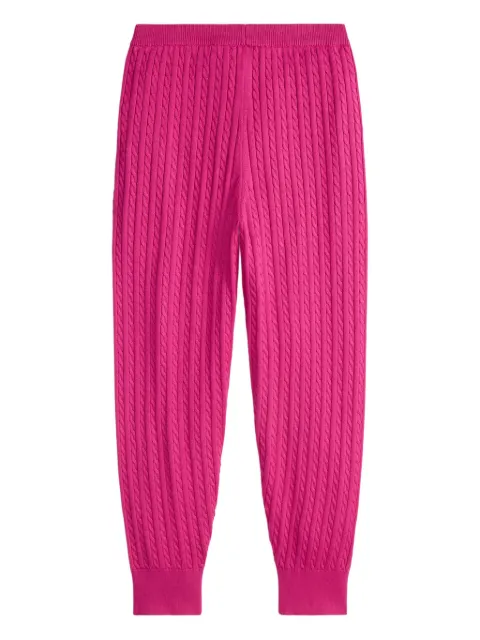POLO RALPH LAUREN KIDS cable-knit cotton pants