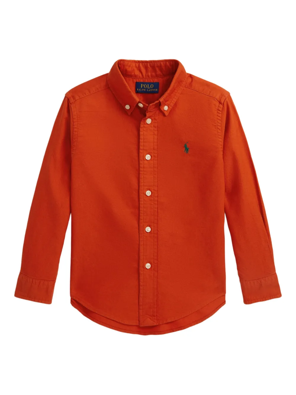 POLO RALPH LAUREN KIDS embroidered-logo shirt Oranje