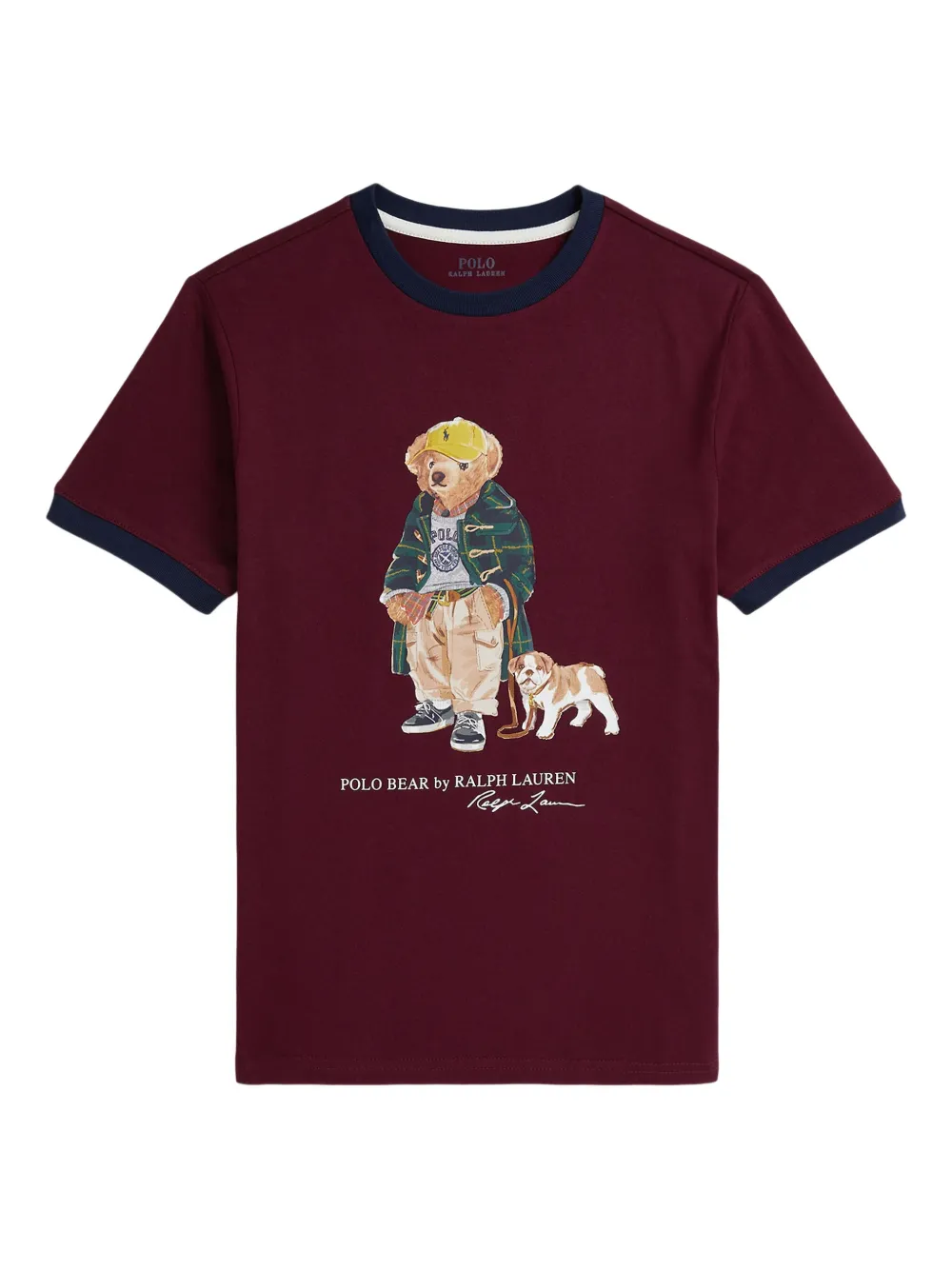 POLO RALPH LAUREN KIDS T-shirt met logoprint en ronde hals Rood