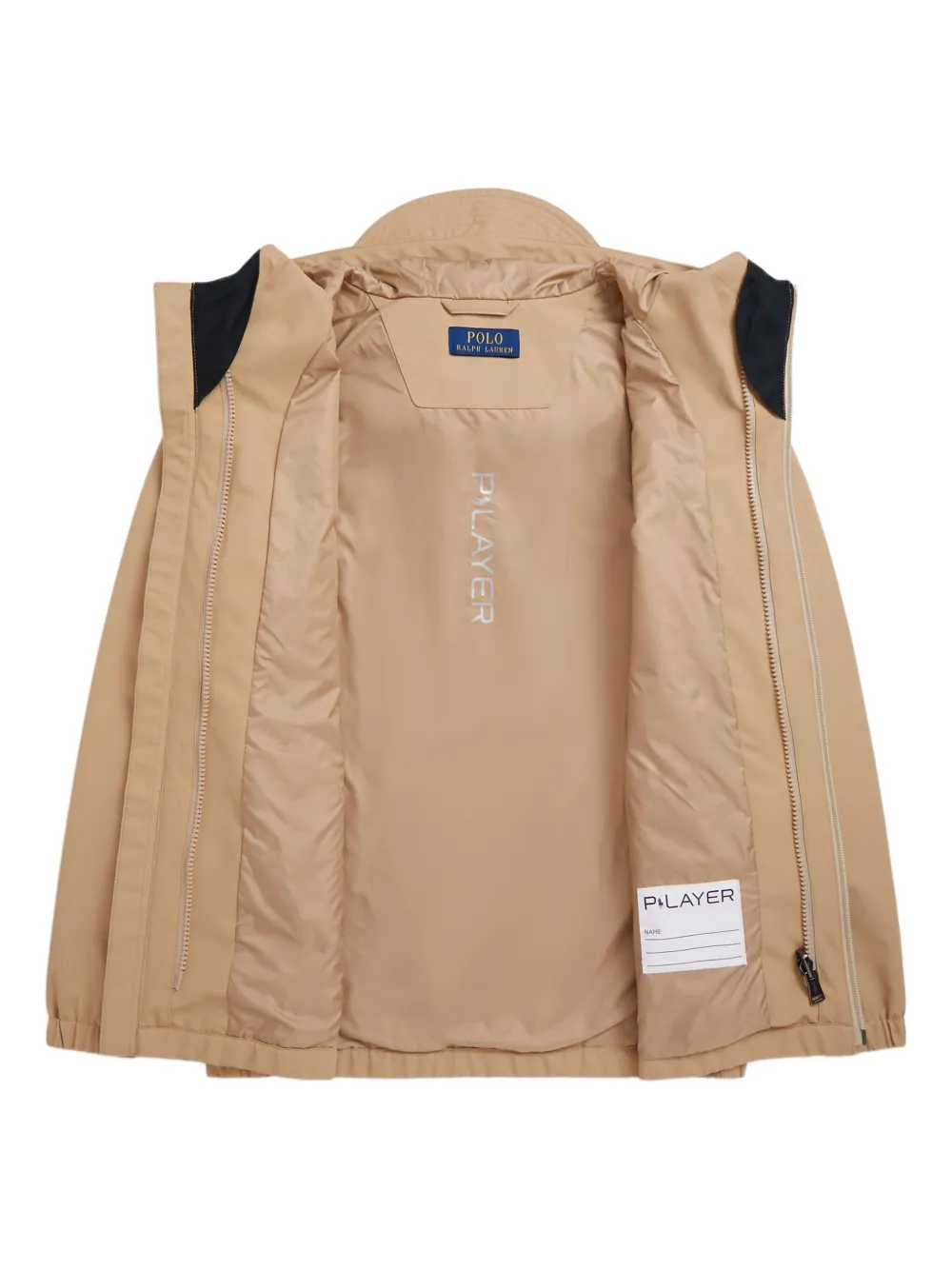 POLO RALPH LAUREN KIDS hooded zip-fastening windbreaker Beige