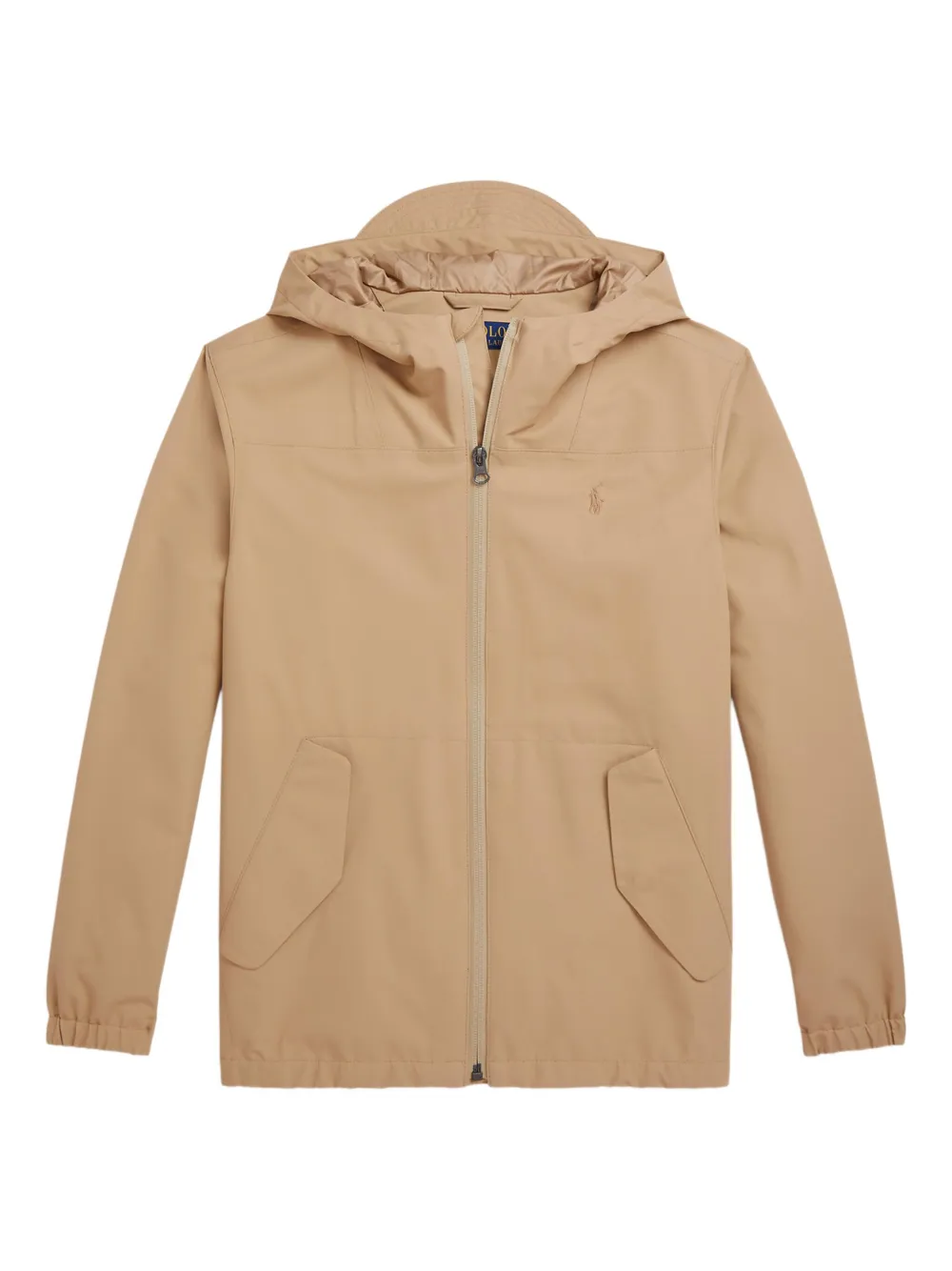 POLO RALPH LAUREN KIDS hooded zip-fastening windbreaker Beige