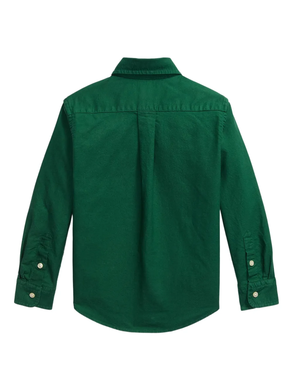 POLO RALPH LAUREN KIDS embroidered cotton shirt Groen