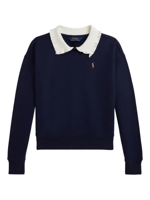 POLO RALPH LAUREN KIDS ruffled collar sweatshirt 