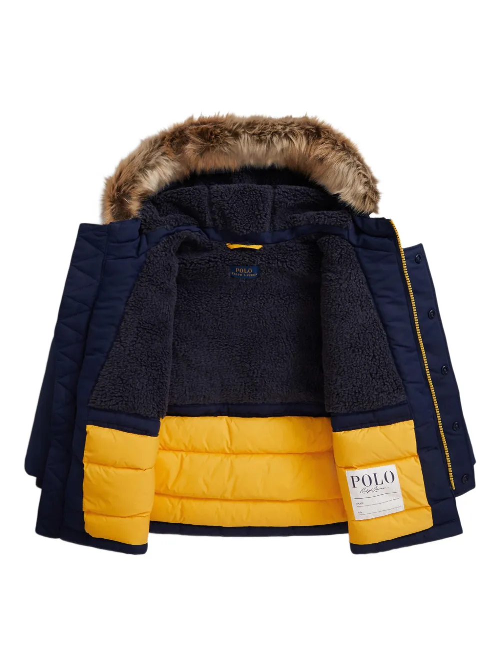 POLO RALPH LAUREN KIDS Parka met imitatiebont Blauw