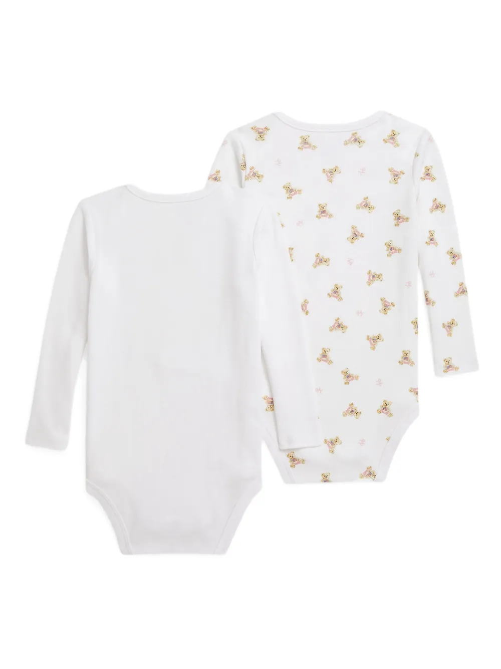 POLO RALPH LAUREN KIDS Twee rompers met beerprint - Wit