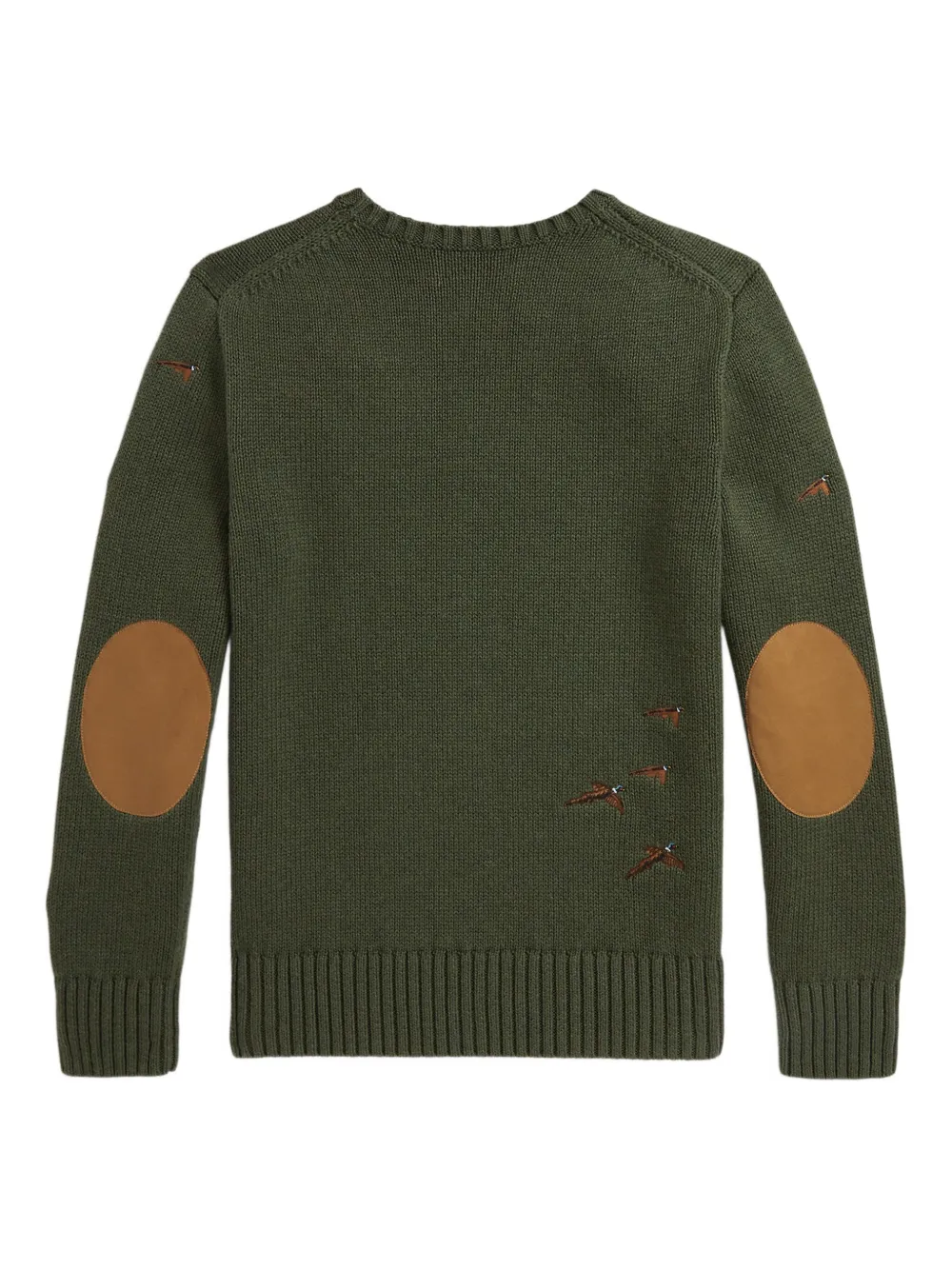 POLO RALPH LAUREN KIDS Trui met elleboogpatch en geborduurde vogel Groen