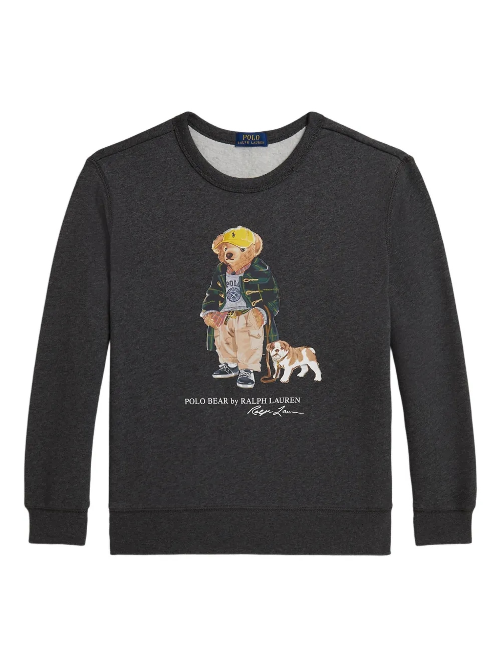 POLO RALPH LAUREN KIDS Polo Bear crew-neck sweatshirt Grijs