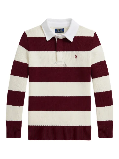 POLO RALPH LAUREN KIDS 럭비 스트라이프 코튼 스웨터