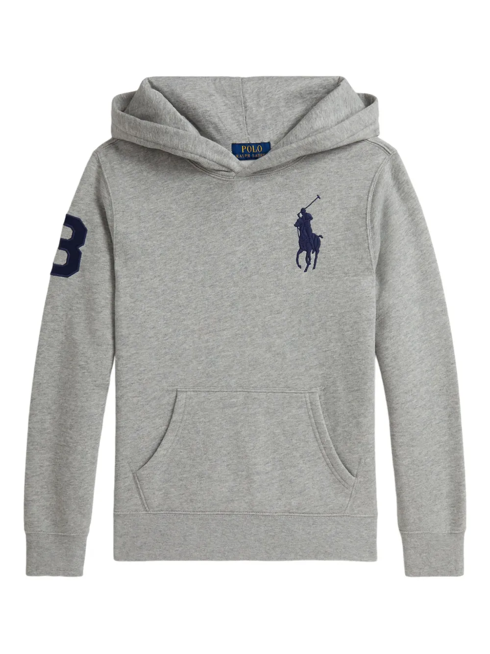 POLO RALPH LAUREN KIDS Fleece hoodie Grijs